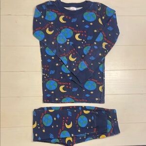 Hanna Andersson Kids “❤️ to the Moon and Back” Space Pajamas, size 8